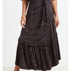 Z Supply Evereve Skirt Leisel Tropical Zebra Maxi Skirt XL Animal Print NWT